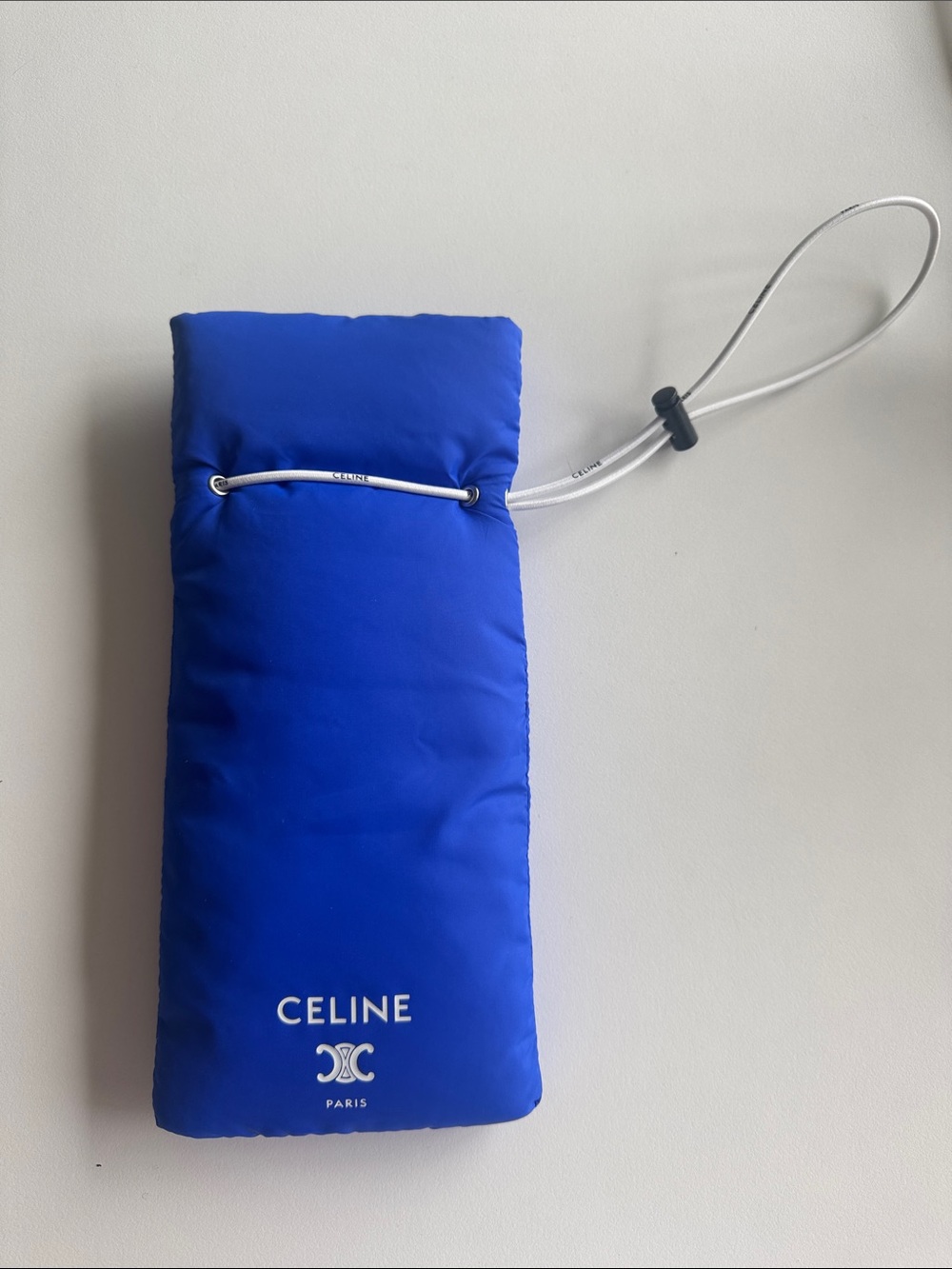 Celine Royal Blue Padded sunglasses Sleeve with White Cord